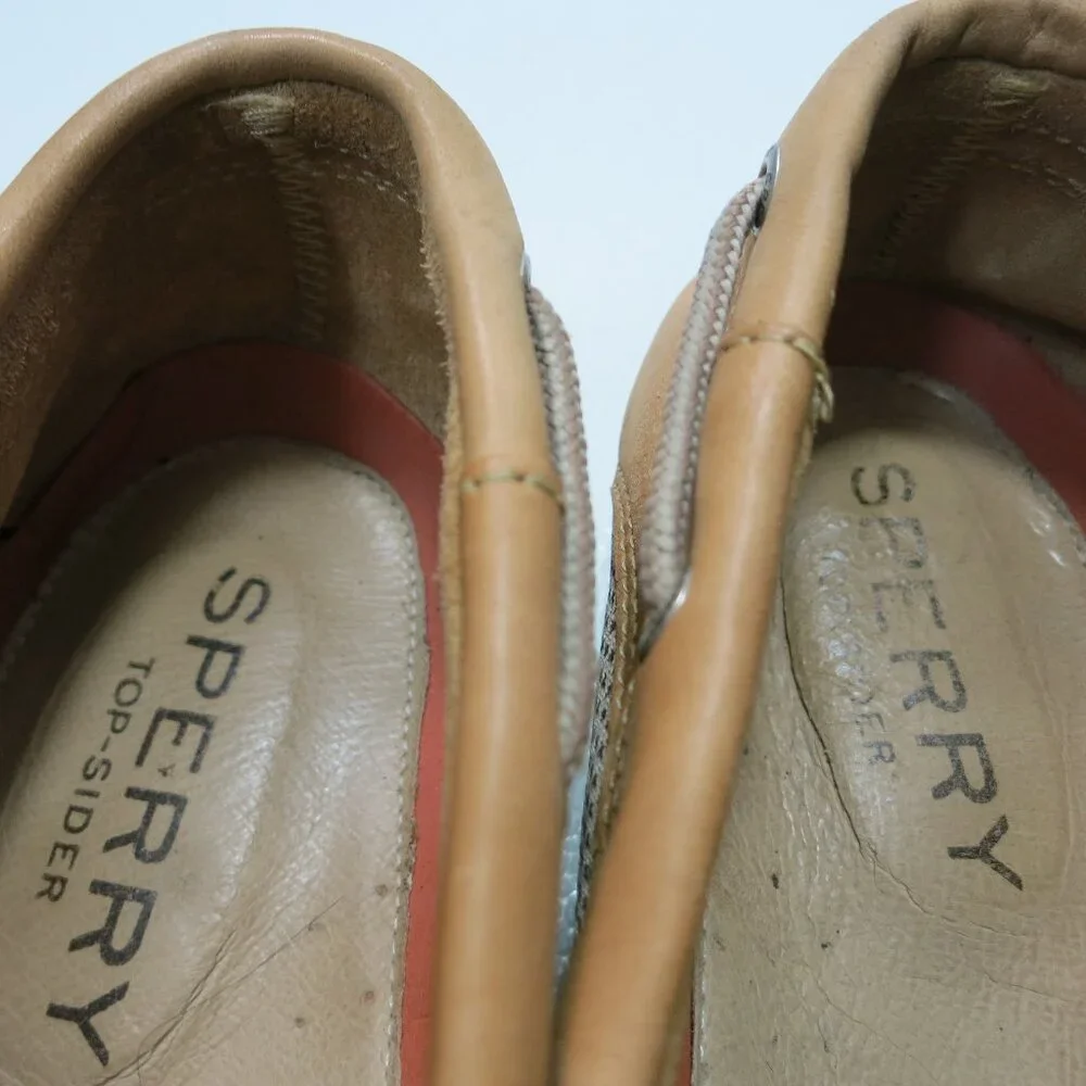 Sperry Top-Sider 3 Eye Nubuck Leather Cloth Deck Boat Shoes Kutsu Zapato 13 W